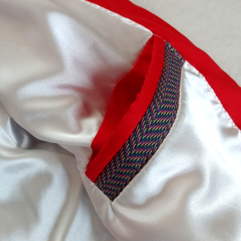 Red With Racer Stripes Winter Puffer/ Ski Snow Coat S - Picture 9 of 16